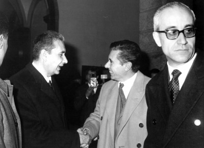 La cérémonie d’inauguration le 23 mai 1964 en présence du Premier Ministre Aldo Moro. 